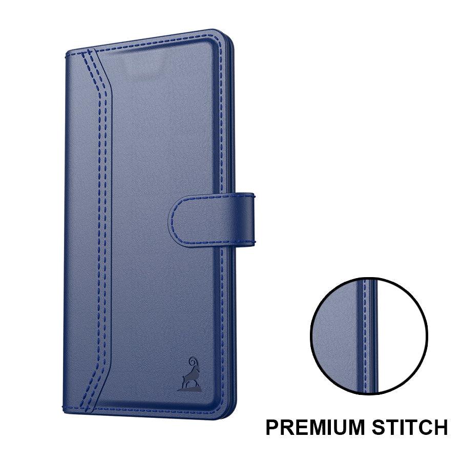 Vivo T3x 5G Aibex PU Leather Flip Cover Foldable Stand & Pocket Magnetic Closure - Aibex